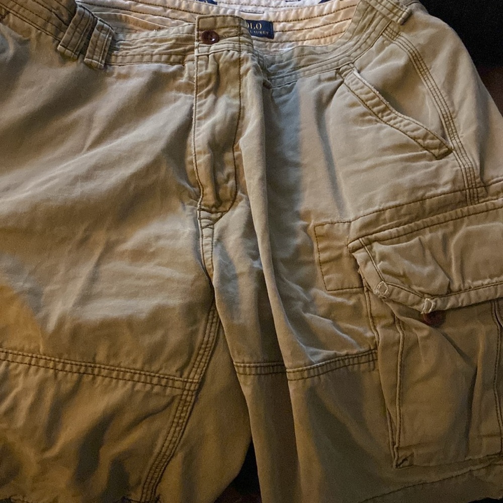 Polo Ralph Lauren Cargo Shorts SZ 36 - Stonewashed Relaxed Fit - Picture 12 of 12